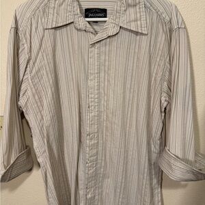 Vertical striped button down top
